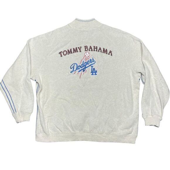 Tommy Bahama Men's MLB LA Dodgers Half Zip Pullover Sweater Cotton Size XXL - Picture 1 of 9